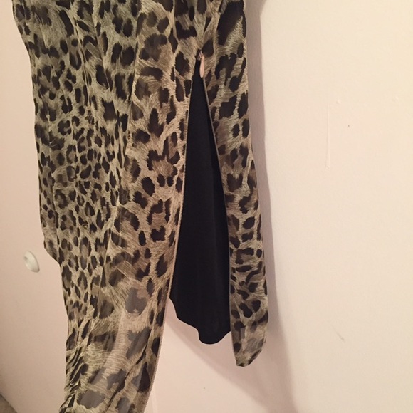 AGB Sleeveless Leopard Print Top, Sz XL - Picture 9 of 13